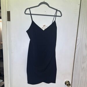 Lulu's Black Spaghetti Strap Mini Dress